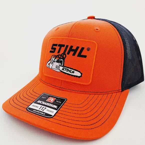 Stihl Richardson 112 Trucker Cap Hat Mesh Snapback Embroidered Patch
