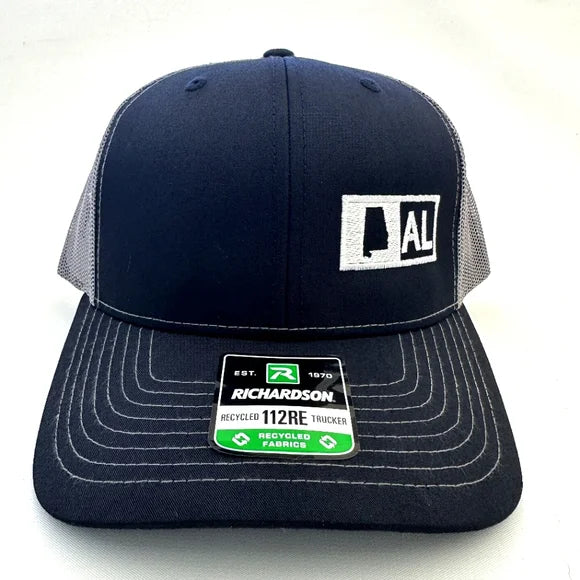 Alabama State Richardson 112 Trucker Cap Hat Mesh Snapback Black & Gray