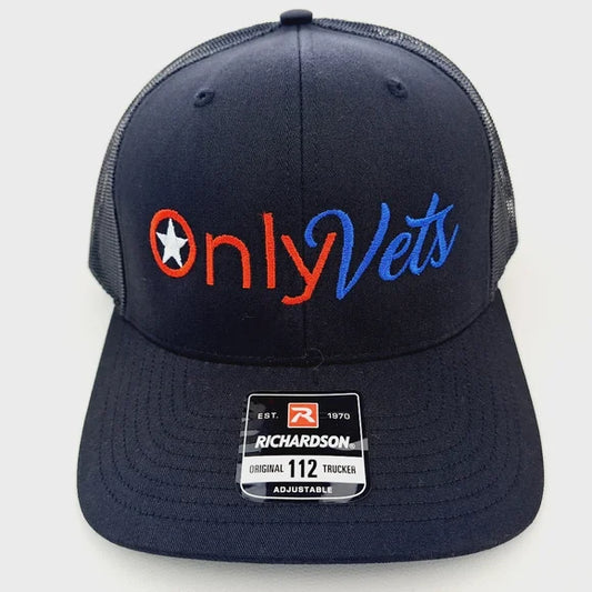 Only Vets Mens Veteran Hat Low Profile Curved Bill Embroidered
