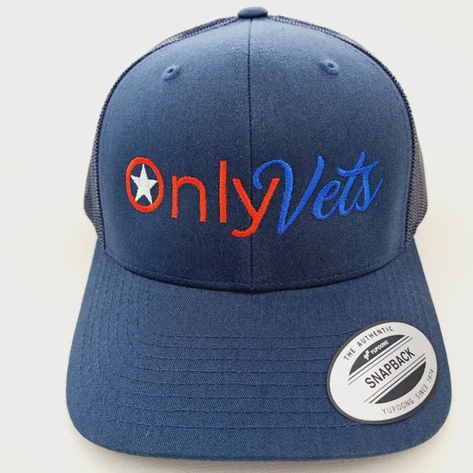 Only Vets Mens Veteran Hat Low Profile Curved Bill Embroidered