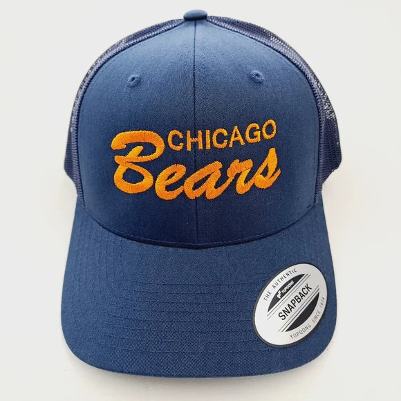Chicago Bears Mens Veteran Hat Low Profile Curved Bill Embroidered