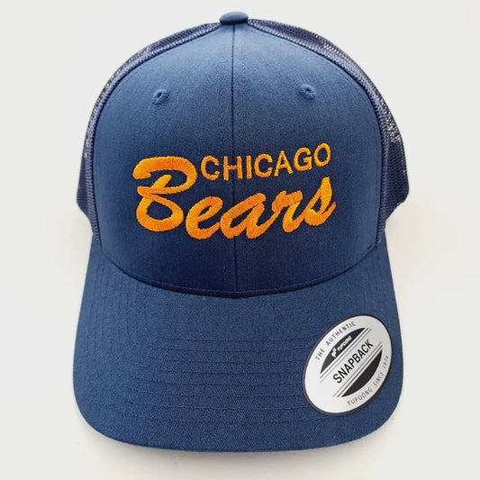 Chicago Bears Mens Veteran Hat Low Profile Curved Bill Embroidered