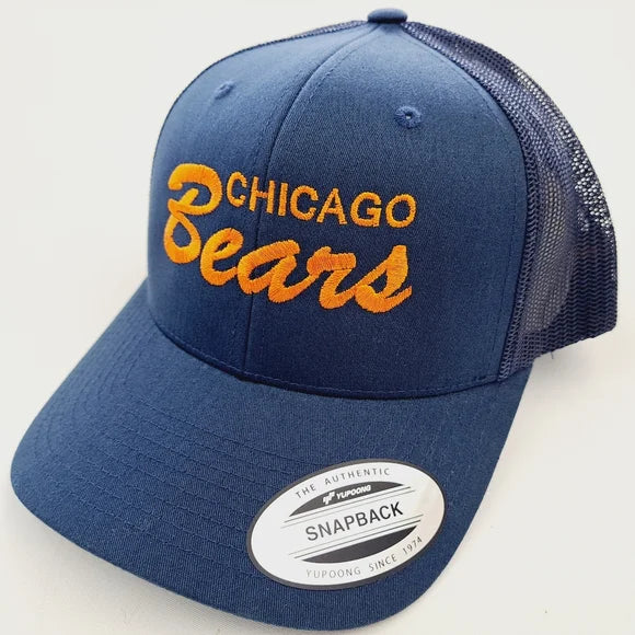 Chicago Bears Mens Veteran Hat Low Profile Curved Bill Embroidered