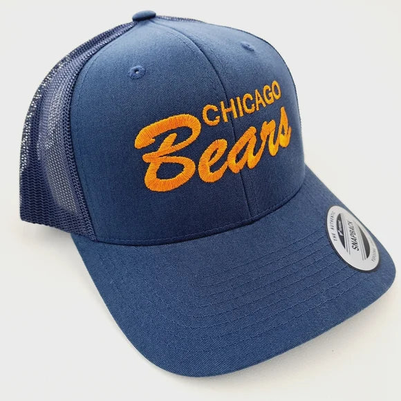 Chicago Bears Mens Veteran Hat Low Profile Curved Bill Embroidered