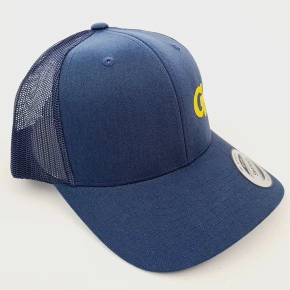 Georgia Tech Mens Cap Hat Low Profile Curved Bill Embroidered Navy Blue
