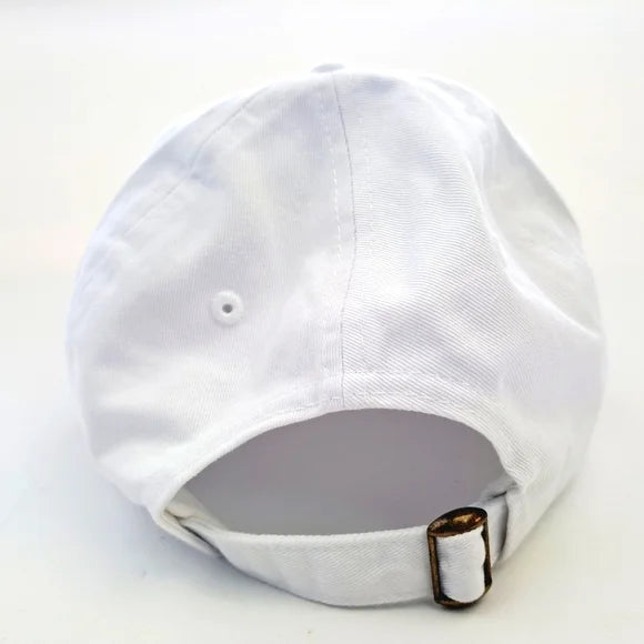 Georgia Bulldogs Dad Cap Hat White Cotton Buckle Strap