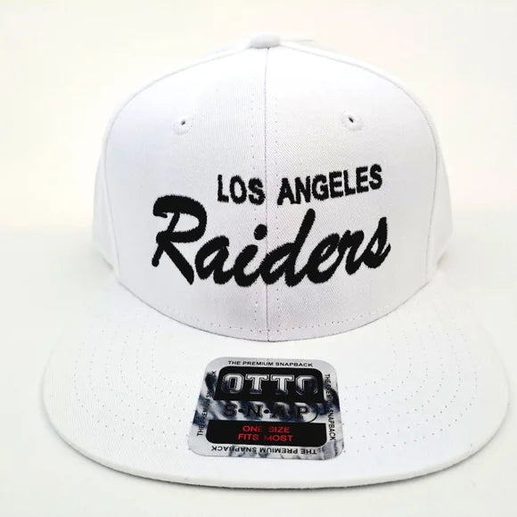 Los Angeles Raiders Embroidered Trucker Snapback Cap Hat White