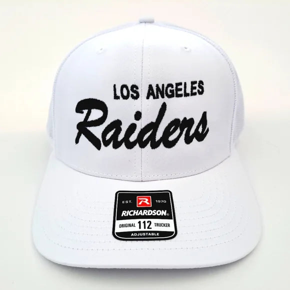 Los Angeles Raiders Richardson 112 Trucker Mesh Snapback Hat Cap