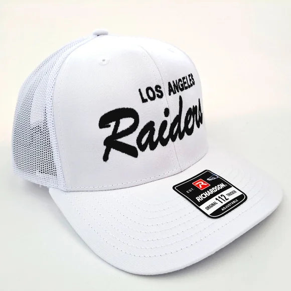 Los Angeles Raiders Richardson 112 Trucker Mesh Snapback Hat Cap