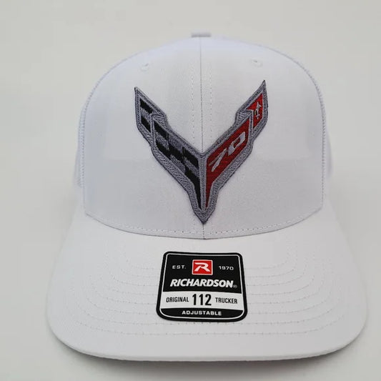 Chevy corvette Richardson 112 Trucker Mesh Snapback Hat Cap Embroidered