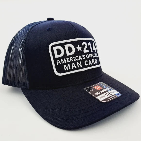 DD-214 Alumni Hat Black Embroidered Patch Richardson 112 Hat Cap