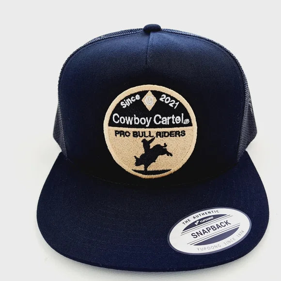 Cowboy Cartel Flat Bill Trucker Mesh Snapback Embroidered Patch