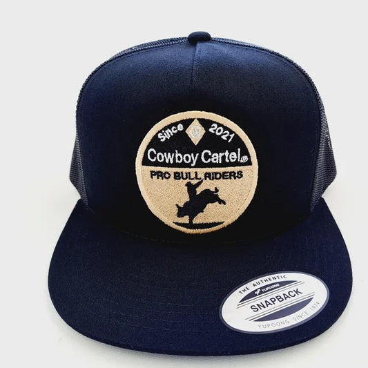 Cowboy Cartel Flat Bill Trucker Mesh Snapback Embroidered Patch