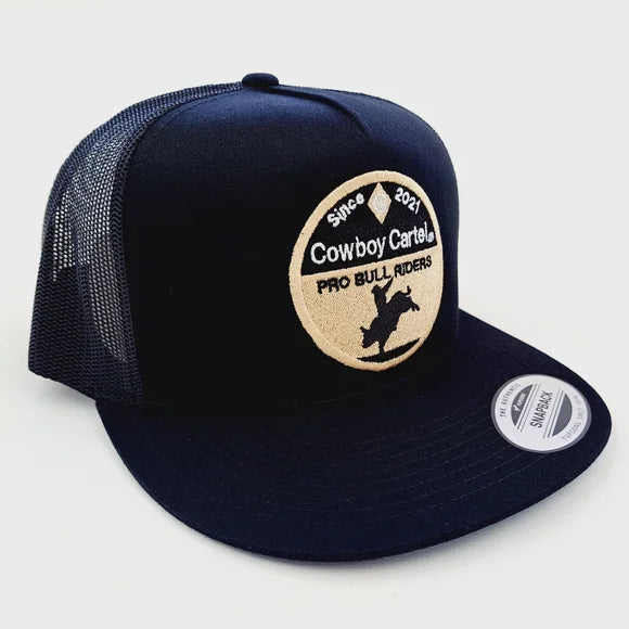 Cowboy Cartel Flat Bill Trucker Mesh Snapback Embroidered Patch