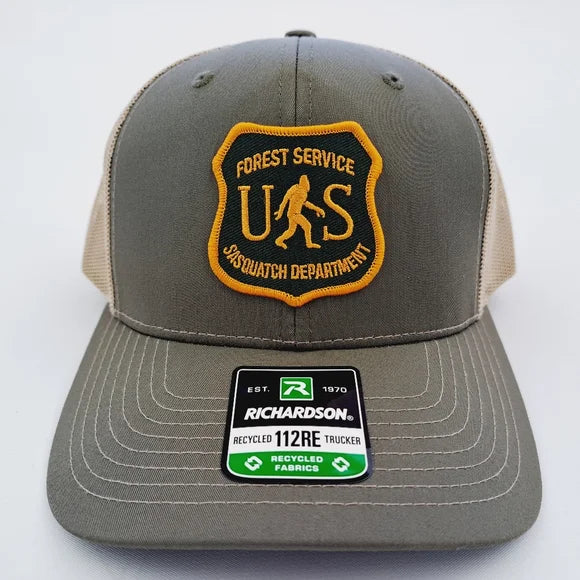 Forest Service Sasquatch Divsion Bigfoot Richardson 112 Trucker Cap Hat Mesh Snapback
