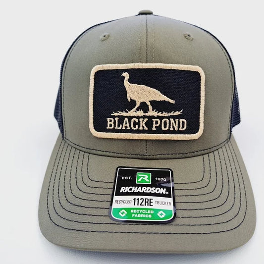 Black Pond Turkey Hunter Richardson 112 Trucker Mesh Snapback Hat Cap