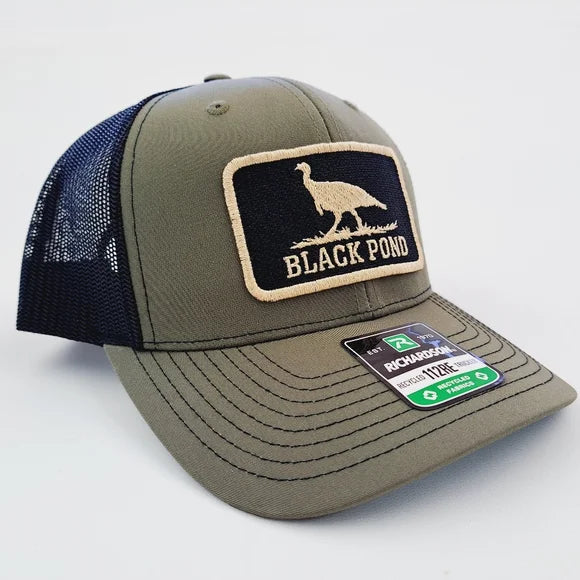 Black Pond Turkey Hunter Richardson 112 Trucker Mesh Snapback Hat Cap