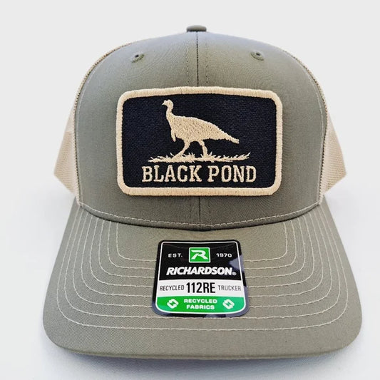 Black Pond Turkey Hunter Richardson 112 Trucker Mesh Snapback Hat Cap