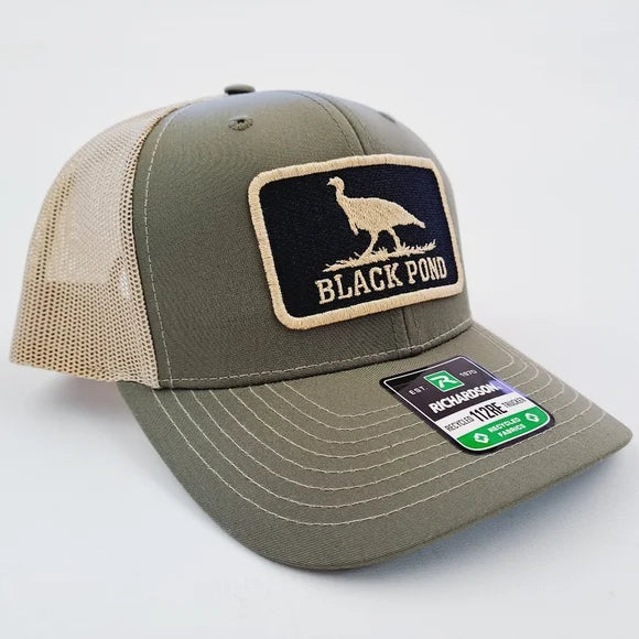 Black Pond Turkey Hunter Richardson 112 Trucker Mesh Snapback Hat Cap