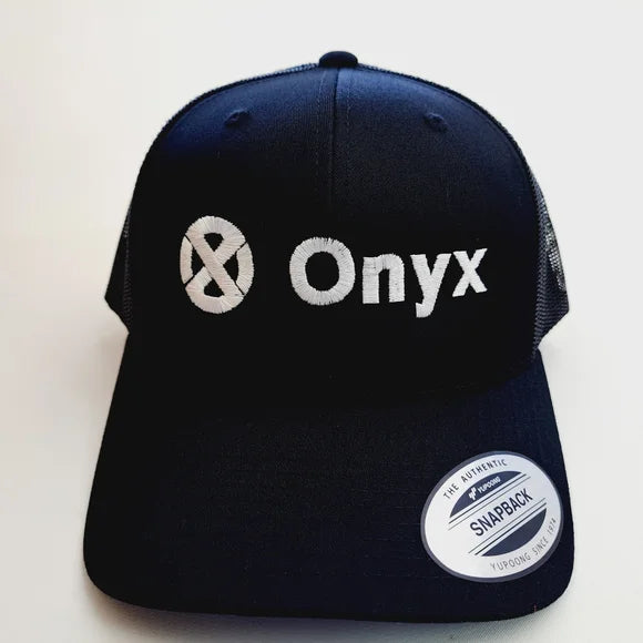 Onyx XCN Crypto Currency Trucker Mesh Snapback Hat Cap Embroidered