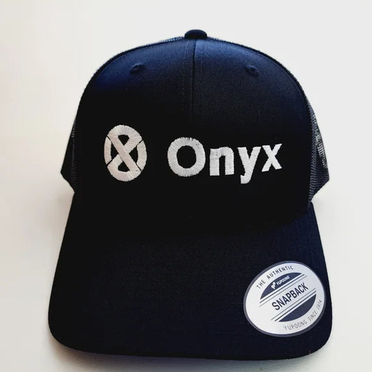 Onyx XCN Crypto Currency Trucker Mesh Snapback Hat Cap Embroidered