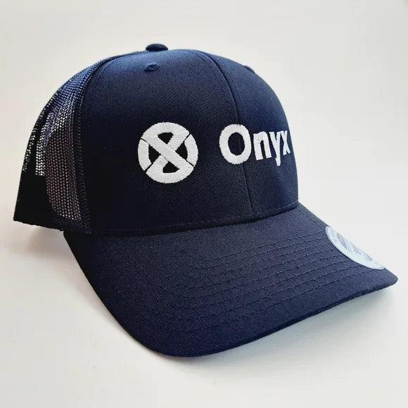 Onyx XCN Crypto Currency Trucker Mesh Snapback Hat Cap Embroidered