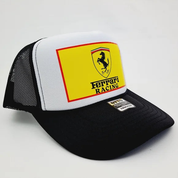 Ferrari Racing Retro Foam Trucker Mesh Snapback Cap Hat