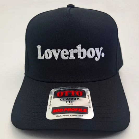 Loverboy Embroidered Curved Bill Trucker Snapback