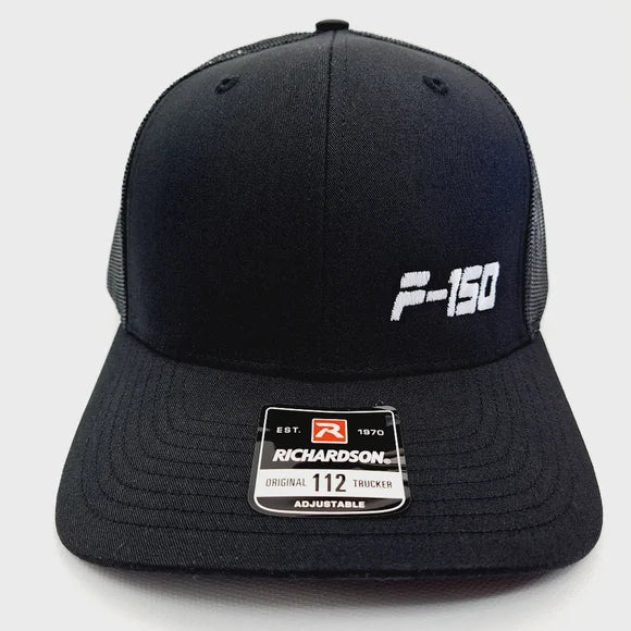Ford F 150 Richardson 112 Trucker Mesh Snapback Cap Hat Black