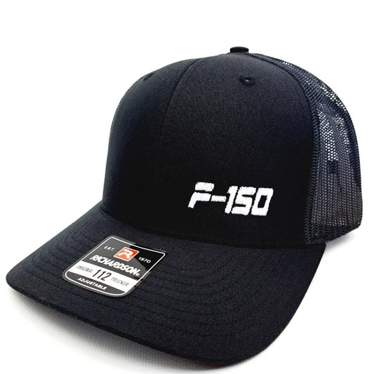 Ford F 150 Richardson 112 Trucker Mesh Snapback Cap Hat Black