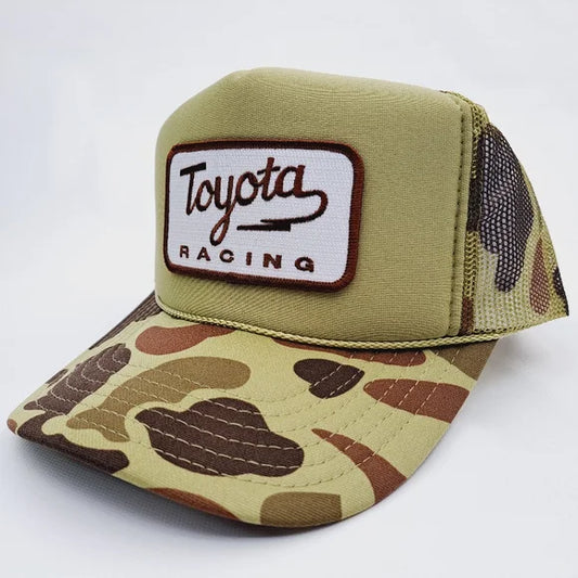 Toyota Racing Retro Embroidered Patch Mesh Snapback Foam Trucker