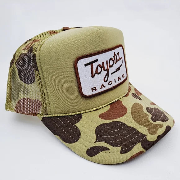 Toyota Racing Retro Embroidered Patch Mesh Snapback Foam Trucker