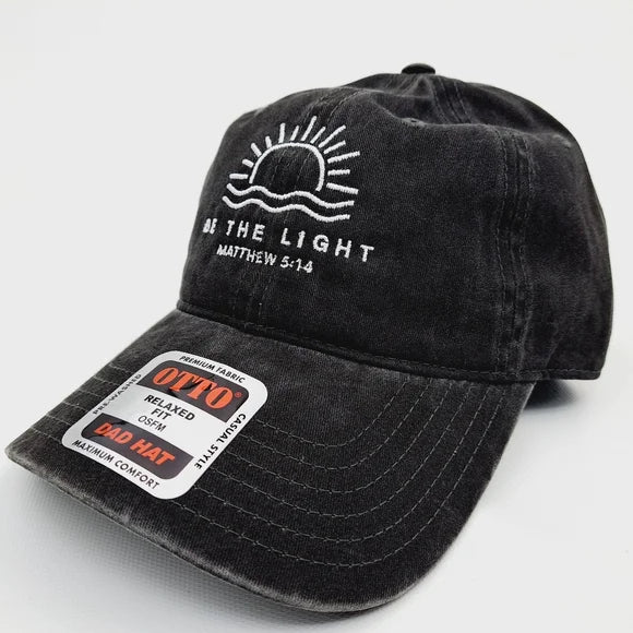 Be The Light Relaxed Dad Cap Cotton Garment Washed Gray