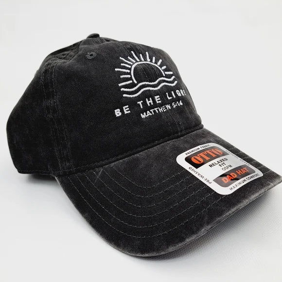 Be The Light Relaxed Dad Cap Cotton Garment Washed Gray