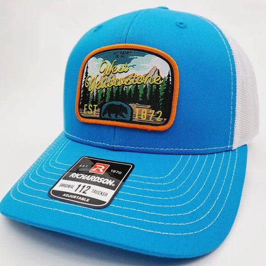 Yellowstone Park Woven Patch Hat Cap Richardson 112 Trucker Style Mesh Snapback