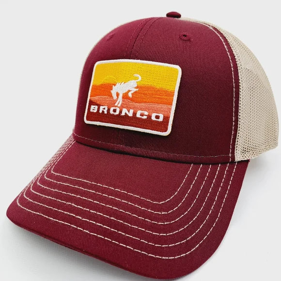 Bronco Embroidered Patch Trucker Baseball Cap Hat Mesh