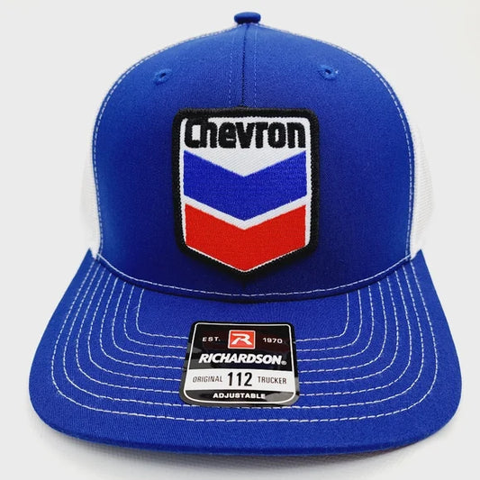 Chevron Richardson 112 Embroidered Patch Trucker Mesh Snapback Cap