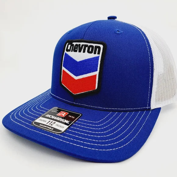 Chevron Richardson 112 Embroidered Patch Trucker Mesh Snapback Cap