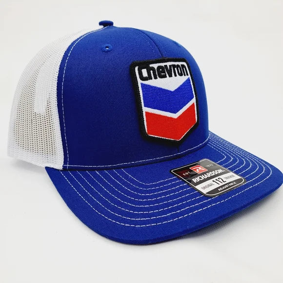Chevron Richardson 112 Embroidered Patch Trucker Mesh Snapback Cap