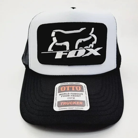 Fox Racing Foam Trucker Mesh Snapback Hat Embroidered Patch
