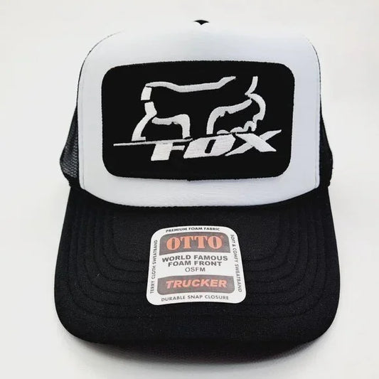 Fox Racing Foam Trucker Mesh Snapback Hat Embroidered Patch