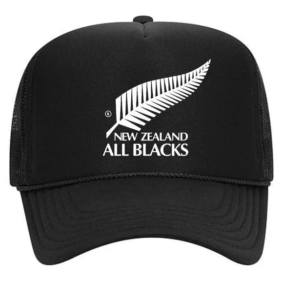 New Zealand All Blacks Rugby Foam Trucker Mesh Snapback Hat Cap