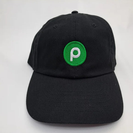 Publix Embroidered Logo Relaxed Dad Hat Cap Black