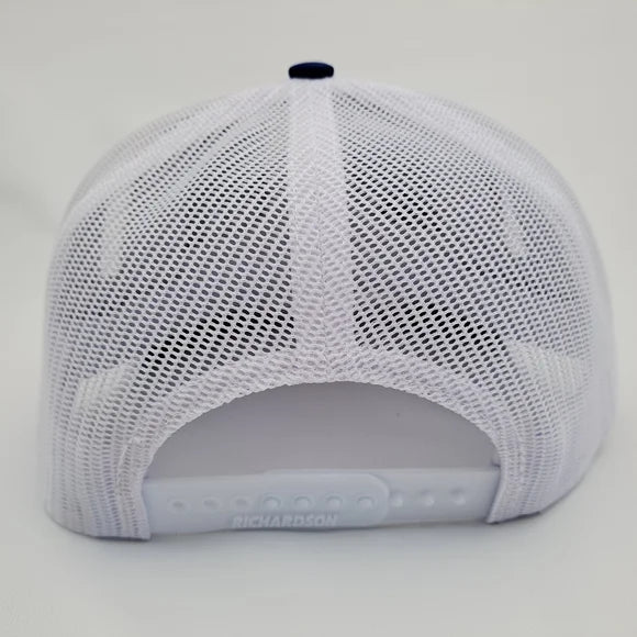 Yamaha Embroidered Trucker Mesh Snapback Cap Hat Blue Richardson 112