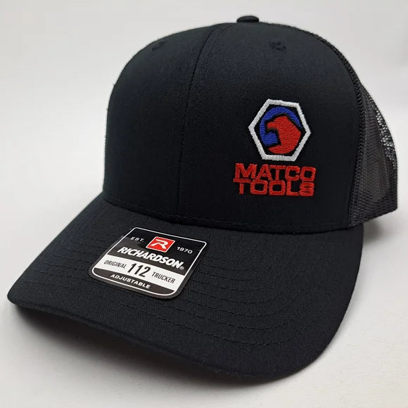 Matco Tools Richardson 112 Trucker Mesh Snapback Cap Hat Black