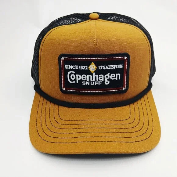 Copenhagen Embroidered Patch Ripstop Foam Rope Trucker Cap Hat Mesh Snapback
