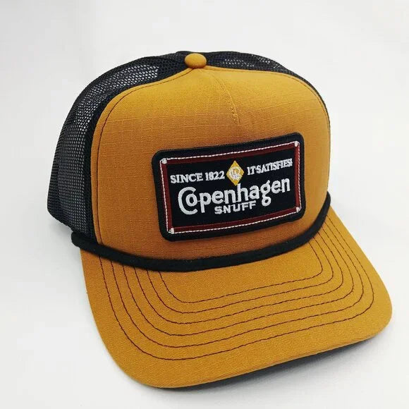 Copenhagen Embroidered Patch Ripstop Foam Rope Trucker Cap Hat Mesh Snapback
