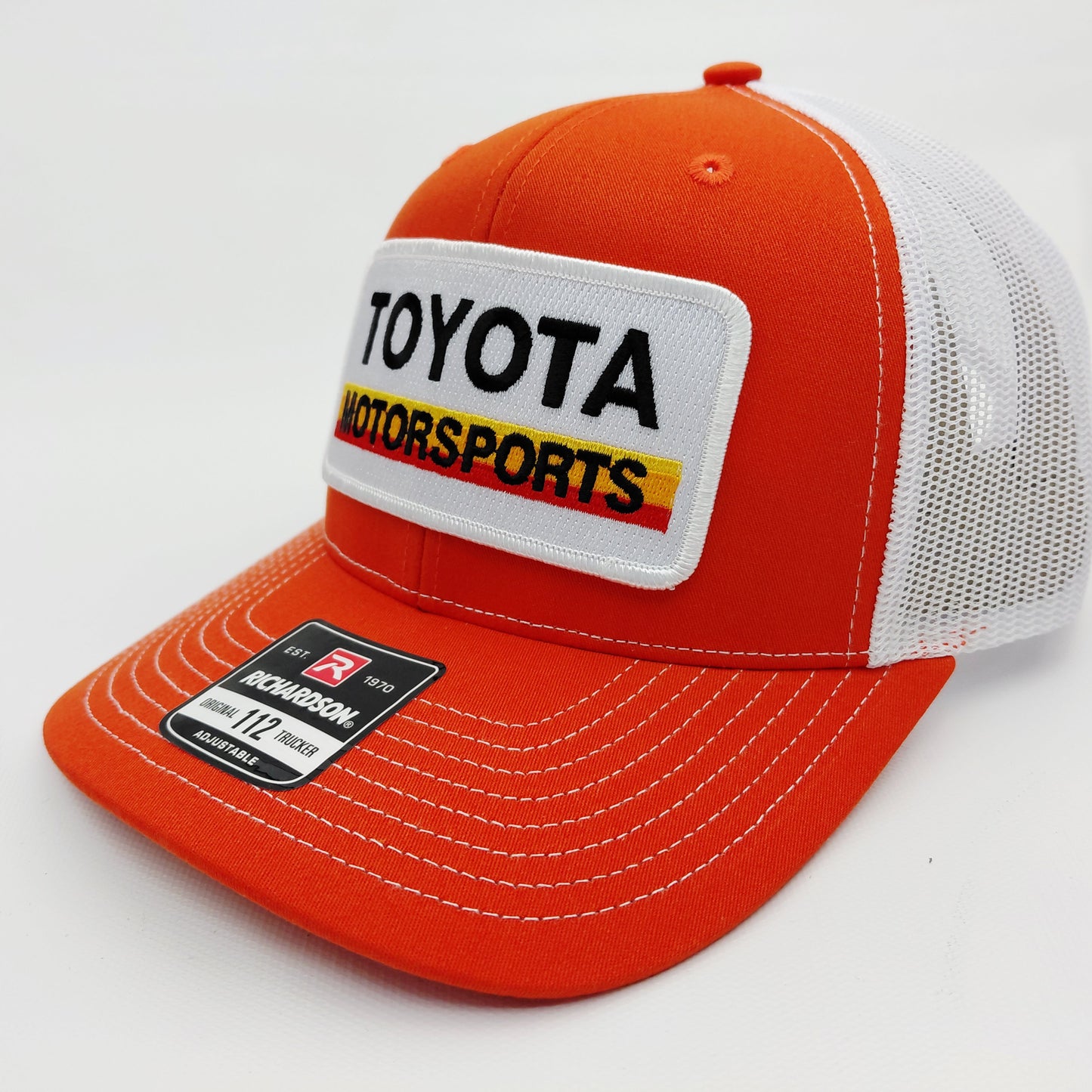 Toyota Motorsports Patch Richardson 112 Trucker Mesh Snapback Cap Hat Orange