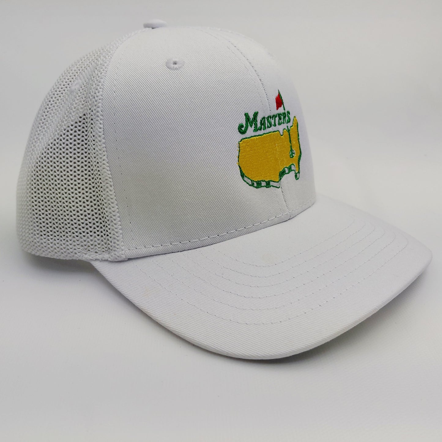 Masters Golf Embroidered Snapback Trucker Mesh Hat Cap White Cotton