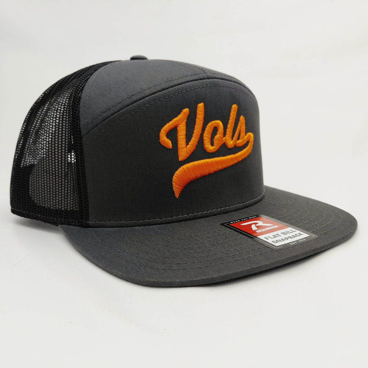 Tennessee Volunteers Football Richardson 168 7 Panel Mesh Snapback Cap Hat Puff Embroidered Logo